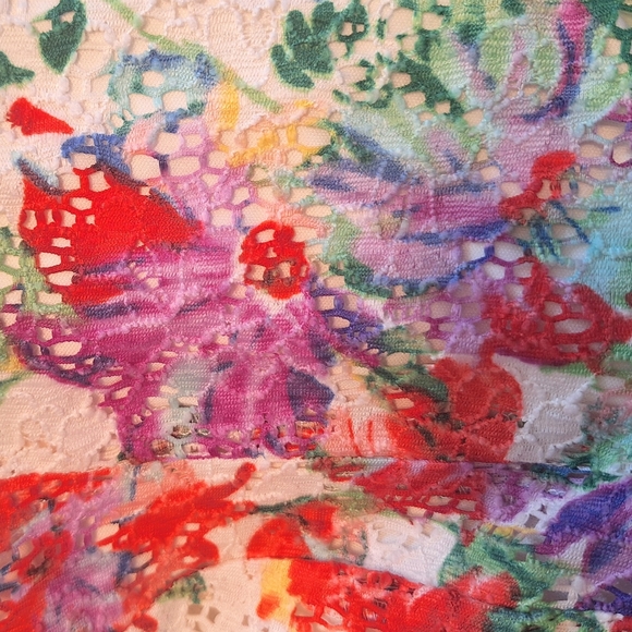 RMLL pleated fit n flare floral lace dress sz 14 *X - Picture 7 of 9